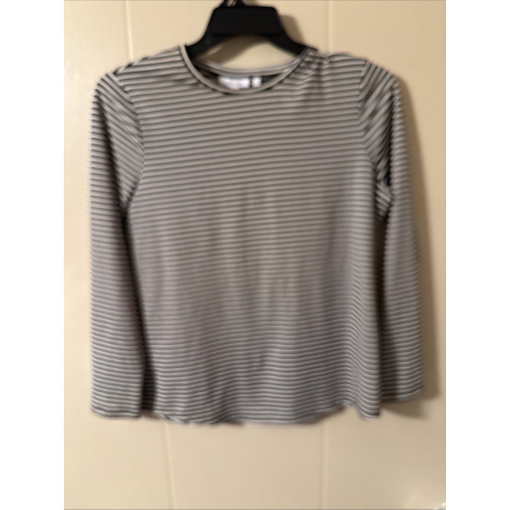 Chico's Top Side 1 Black And White Stripe